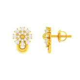 22k Yellow Cubic Zirconia Studs Earrings with gold weight of 2.32g